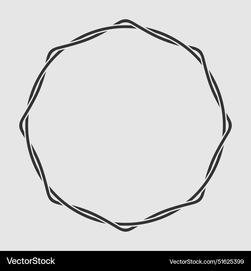 Abstract round frame isolated Vector Image