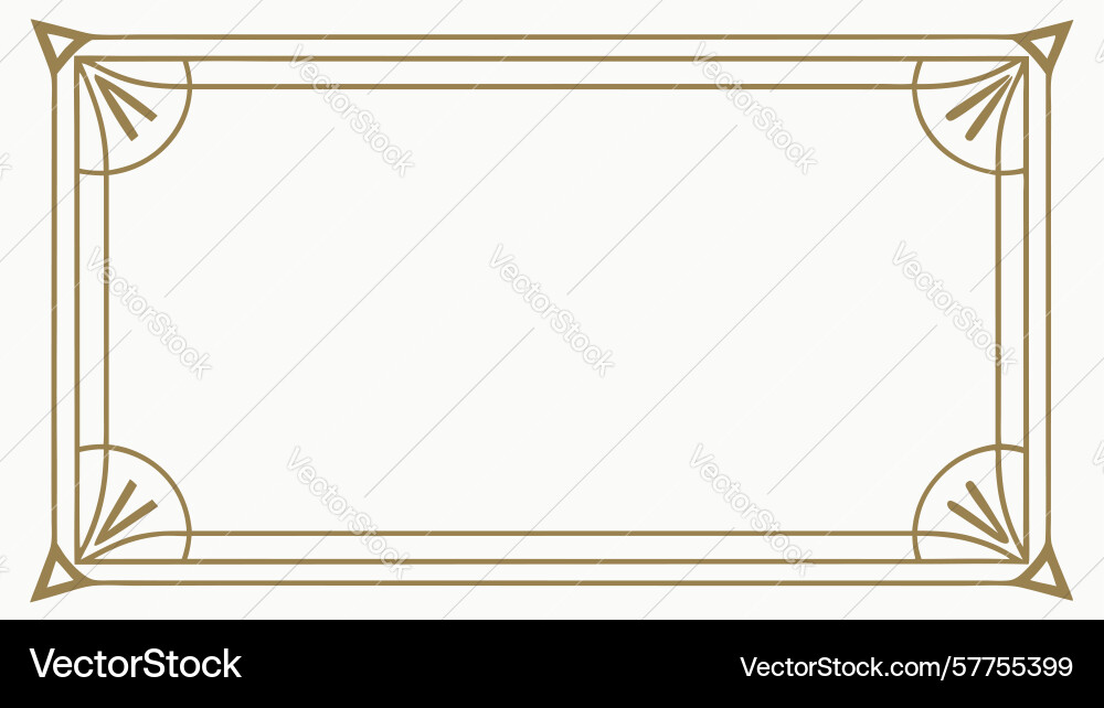 Clean geometric corner accent rectangular frame vector image