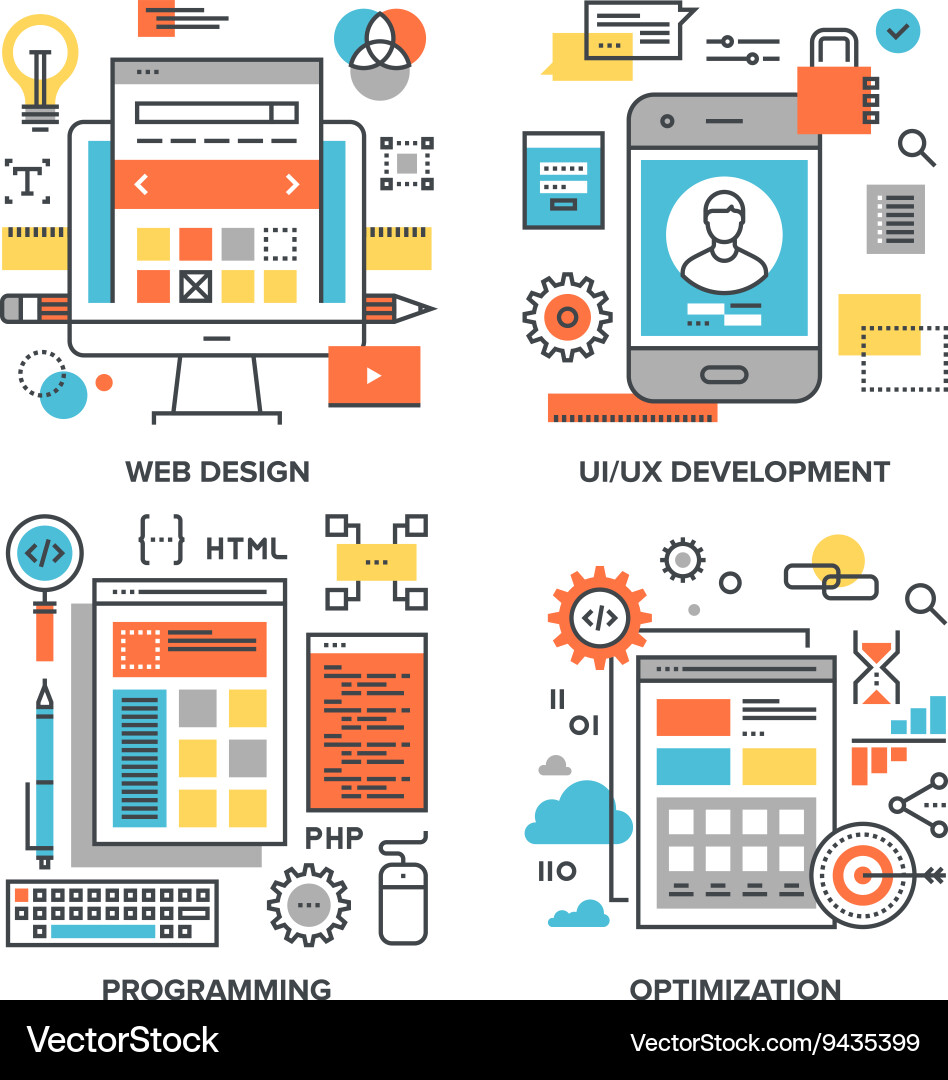 Design and development vector image