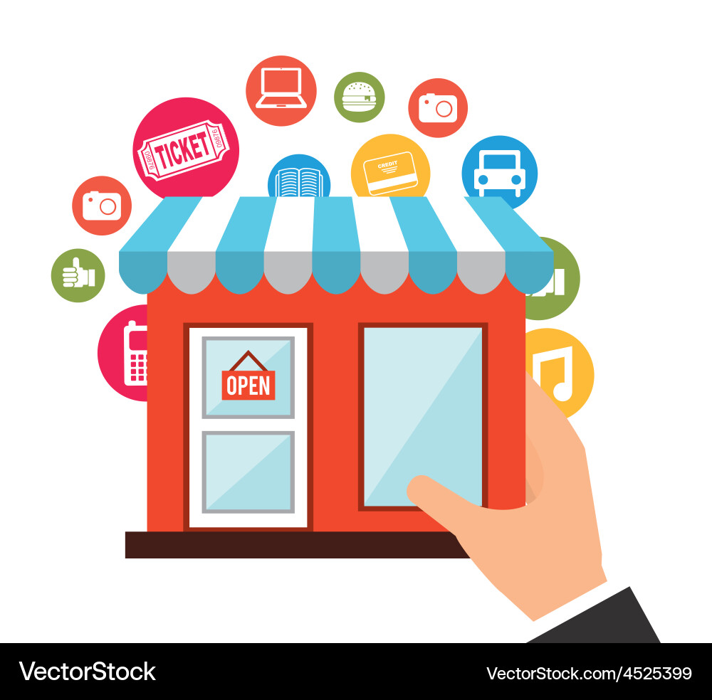 E-commerce icon Royalty Free Vector Image - VectorStock