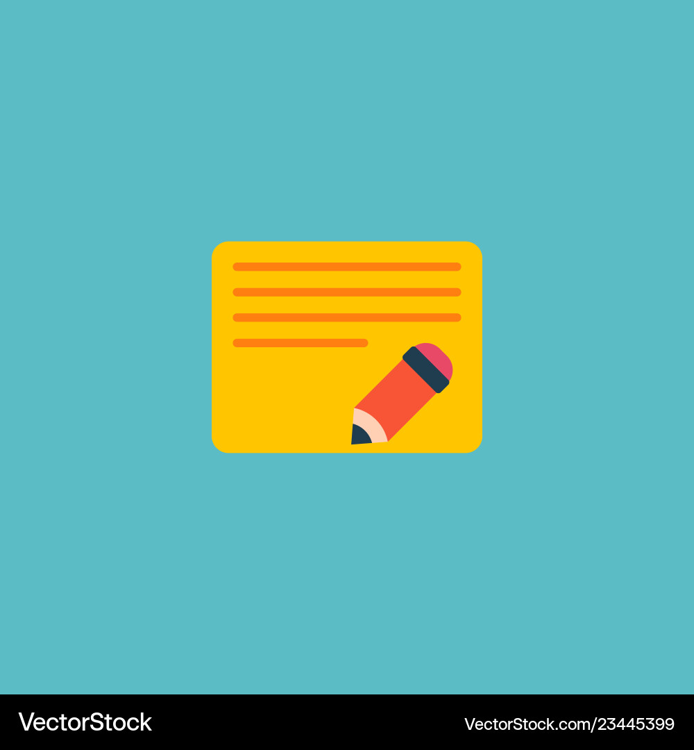 Edit task icon flat element Vector Image