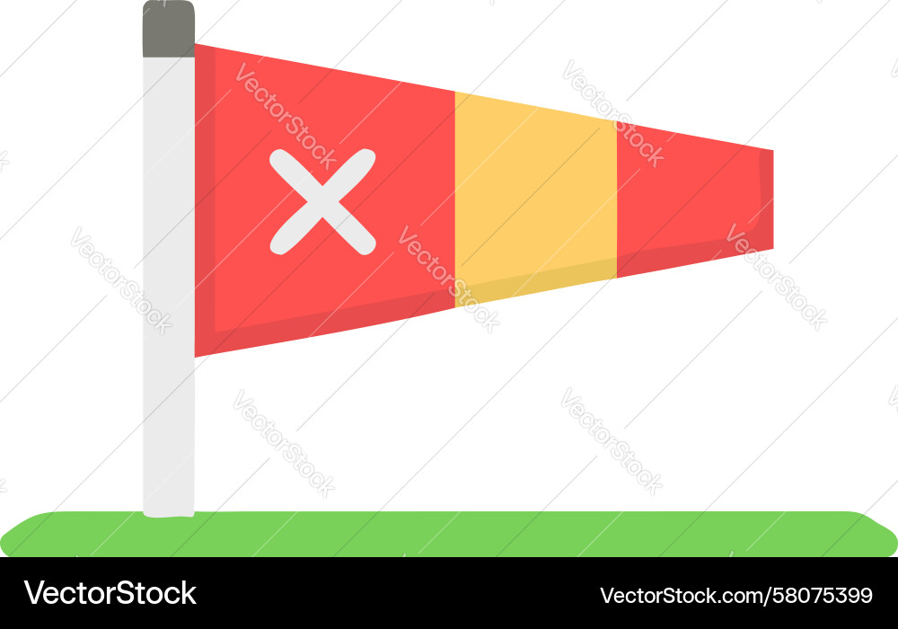 Exit Flag Icon - Game Session End Vector Image