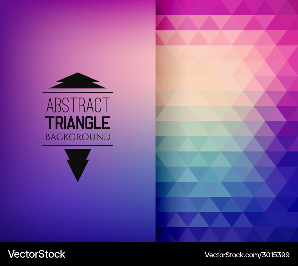Geometric Mosaic Pattern - Triangle Shapes vector image