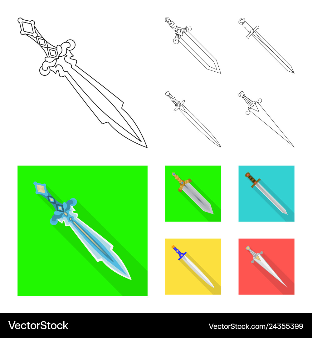 Isolated object of game and armor icon collection Isolated object of game and armor icon collection Vector Image