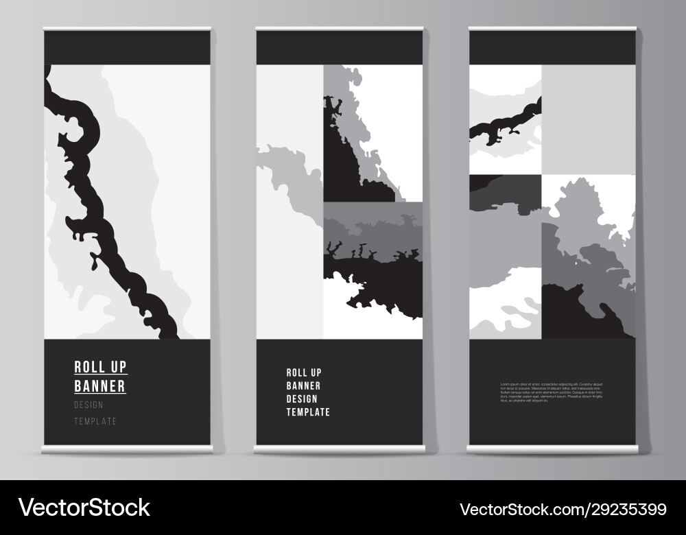 Layout roll up mockup design template Layout roll up mockup design template vector image