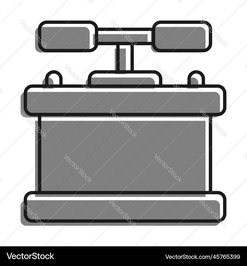 Linear icon box with handles for detonating Vector Image