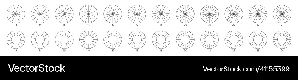 Pie chart icon segment slice sign circle section Vector Image