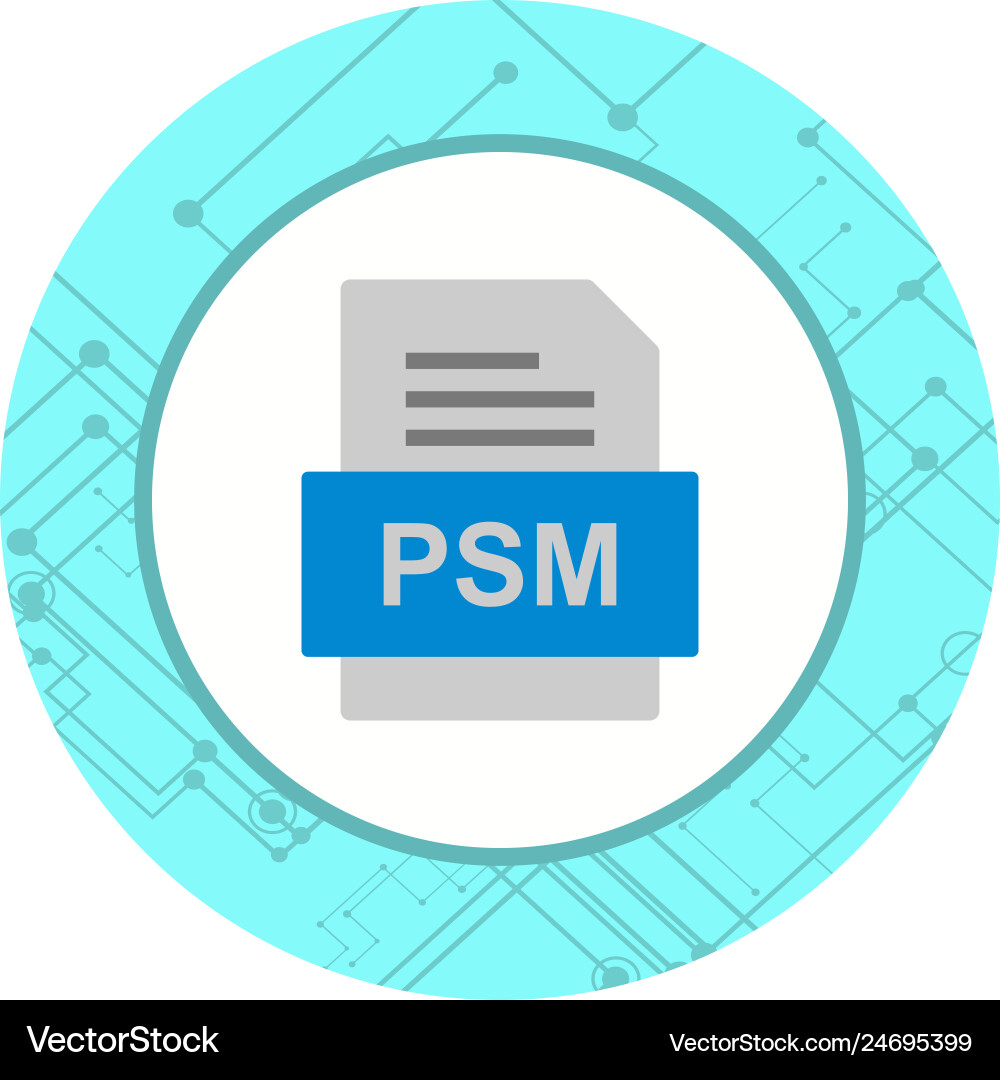 Psm file document icon Vector Image