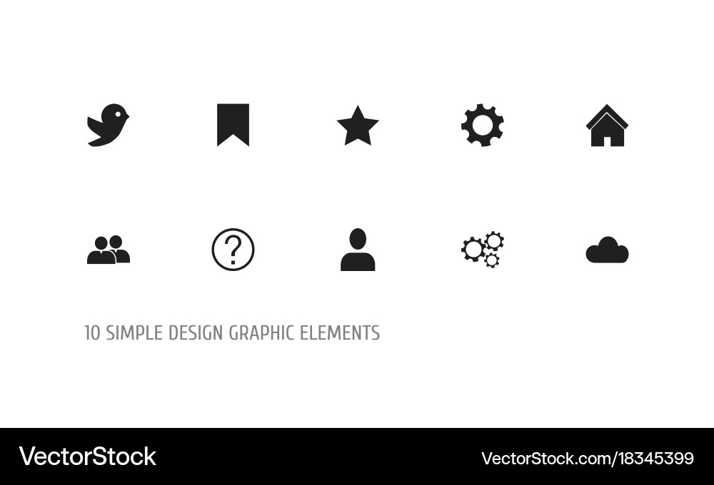 Set of 10 editable internet icons includes Vector Image