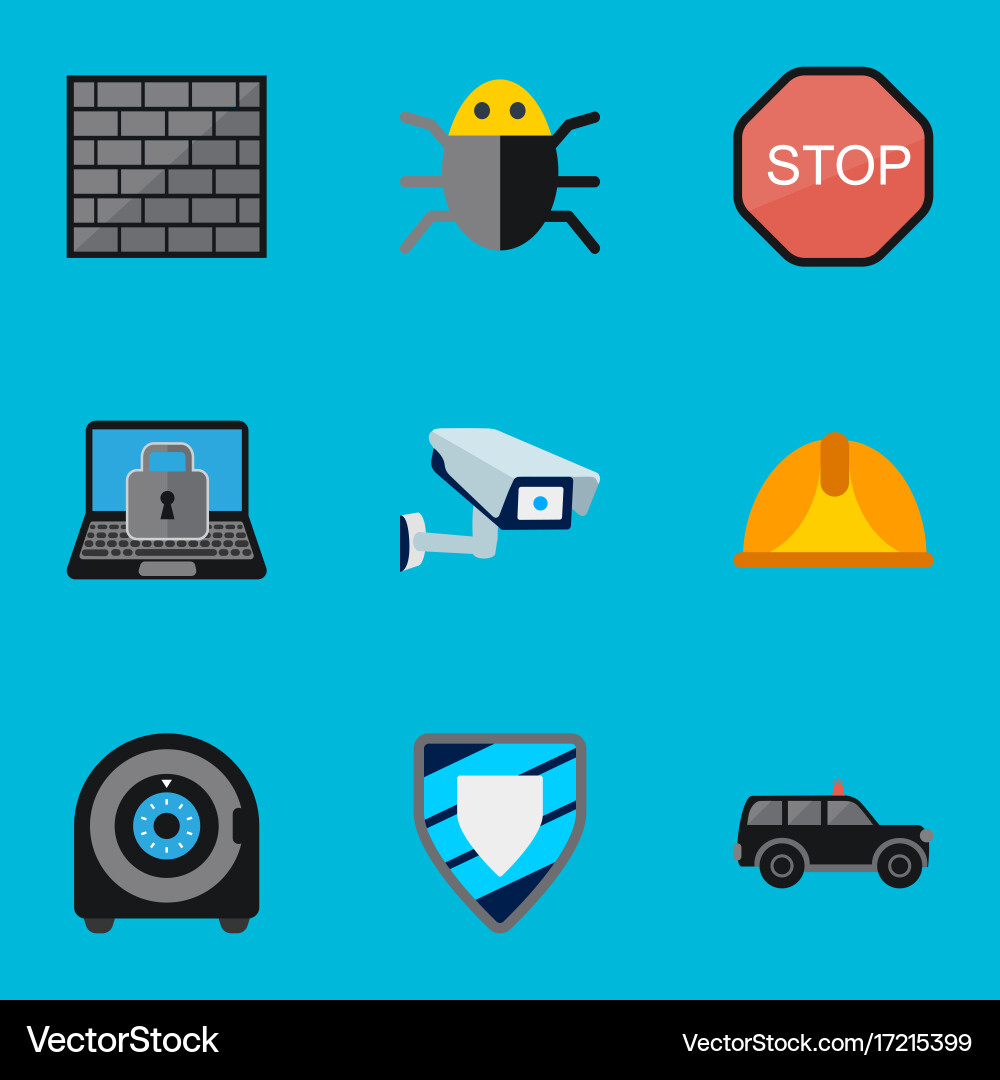 Set of 9 editable procuring flat icons includes Vector Image