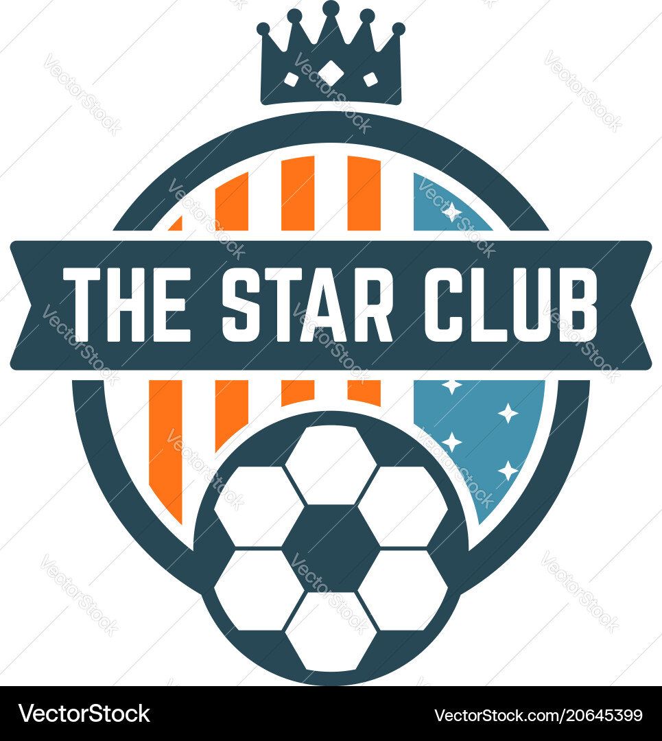 Soccer Club Badge Template Vector Image