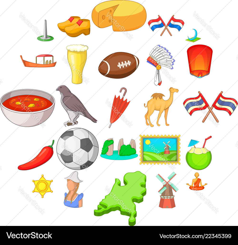 Sport icons set cartoon style Sport icons set cartoon style vector image