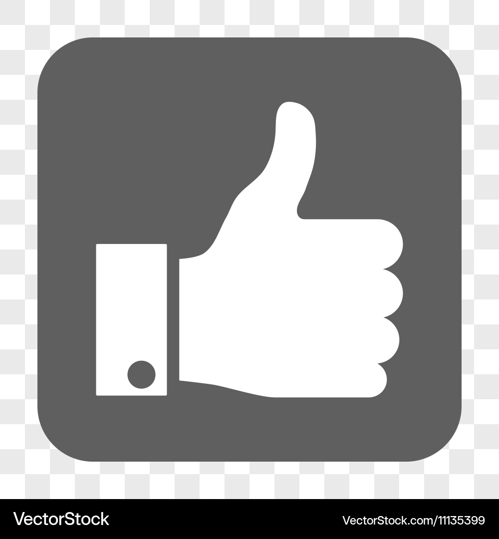Thumb Up Button - Rounded Square Vector Image