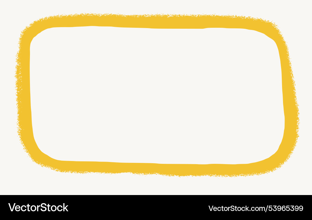 Yellow rectangular frame with grunge torn edges Yellow rectangular frame with grunge torn edges vector image