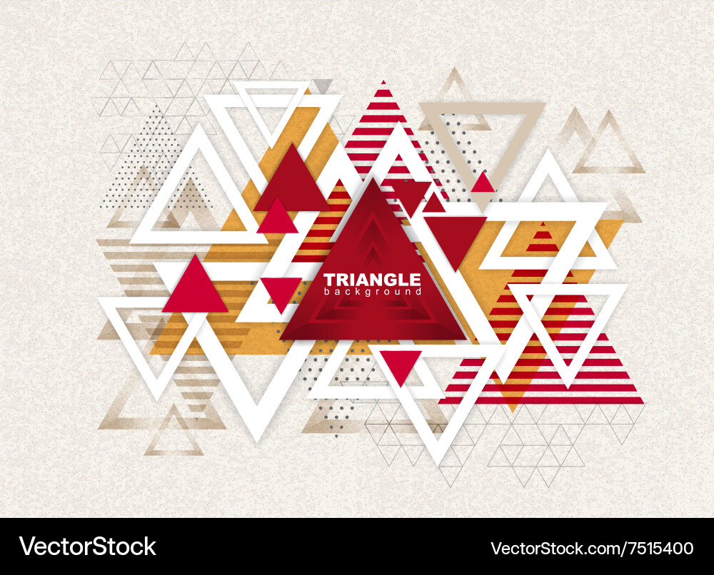 Abstract hipster polygon triangle background vector image