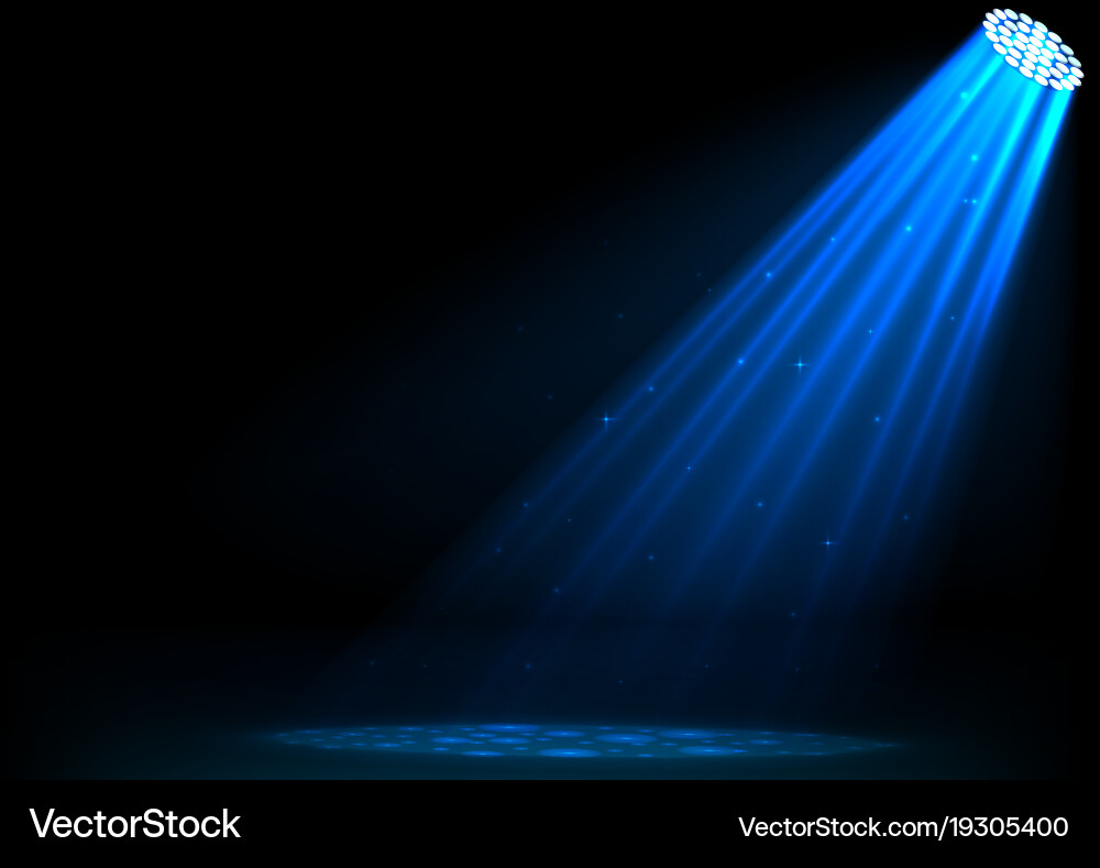 Blue Spotlights on Dark Stage – Royalty-Free Vector | VectorStock, image size:1000x789