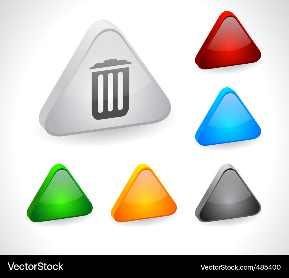 Color 3d buttons for web Vector Image