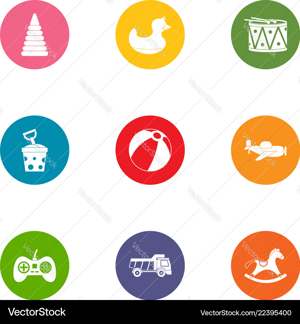 Improving the game icons set flat style Vector Image