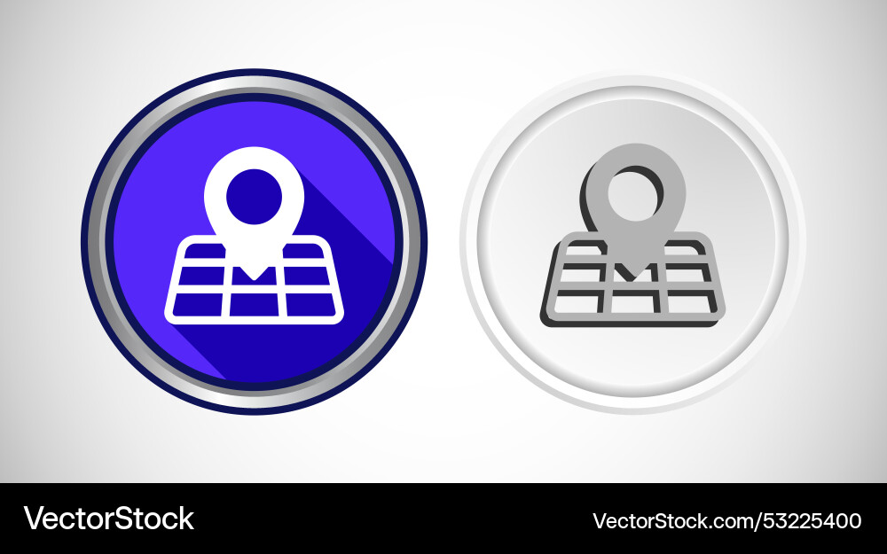 Map pointer location icon button set design Vector Image