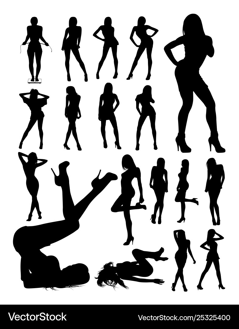 Sexy woman detail silhouette Sexy woman detail silhouette vector image