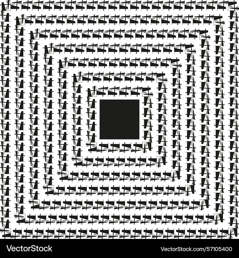 Square frame border geometric outline structure Vector Image