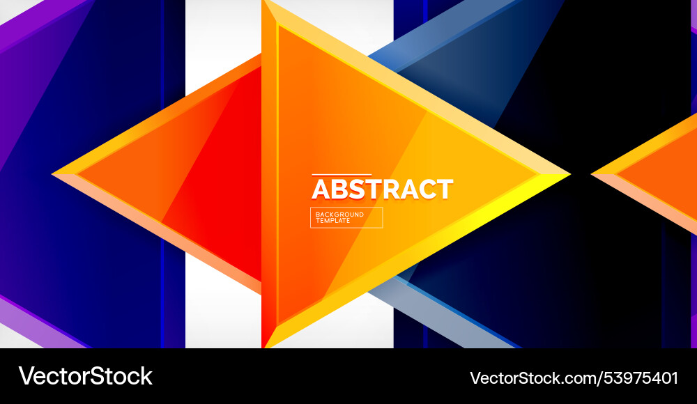 Abstract background - colorful triangles with 3d Abstract background - colorful triangles with 3d Vector Image