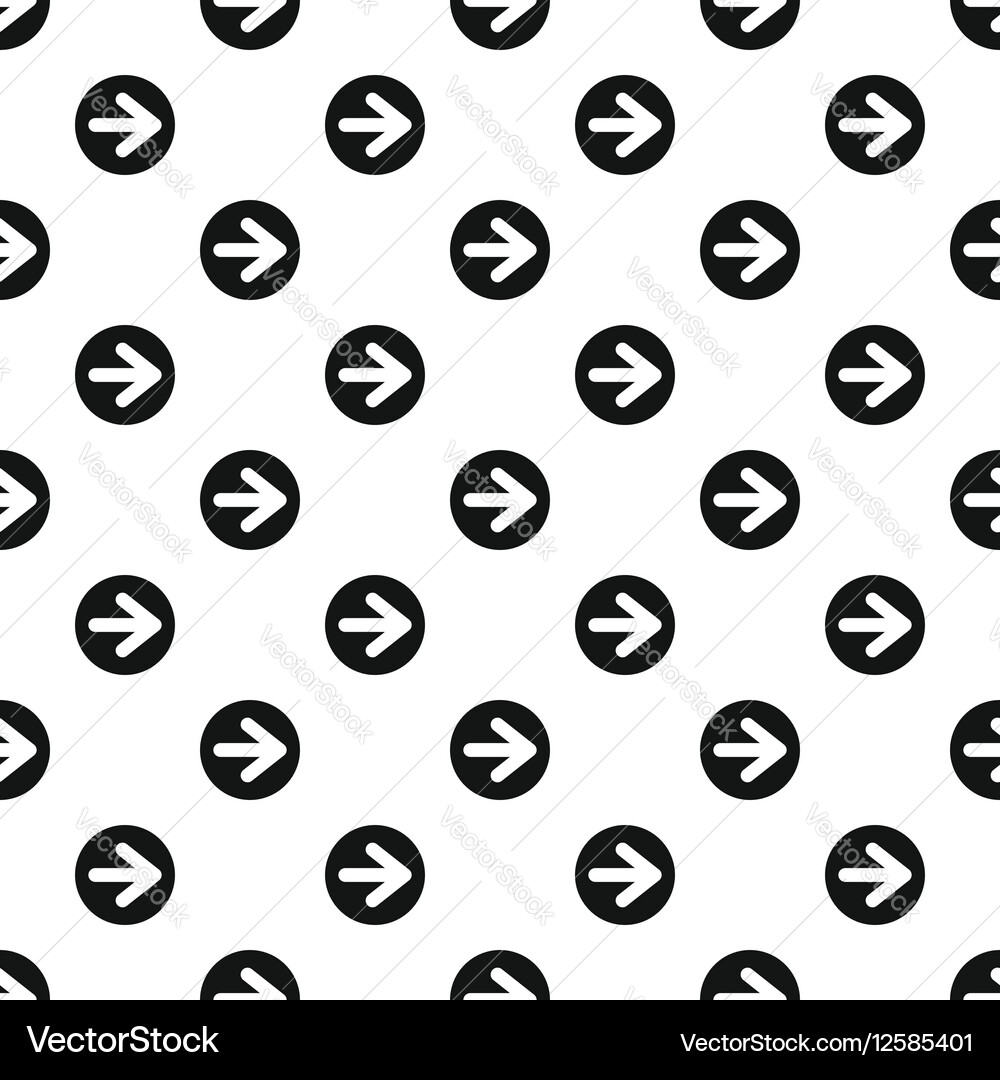Arrow right circle button pattern simple style Vector Image