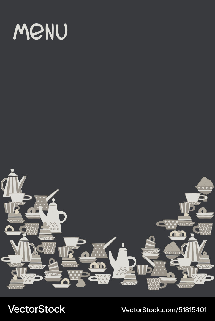Cafe menu design template with place for your text Vector Image