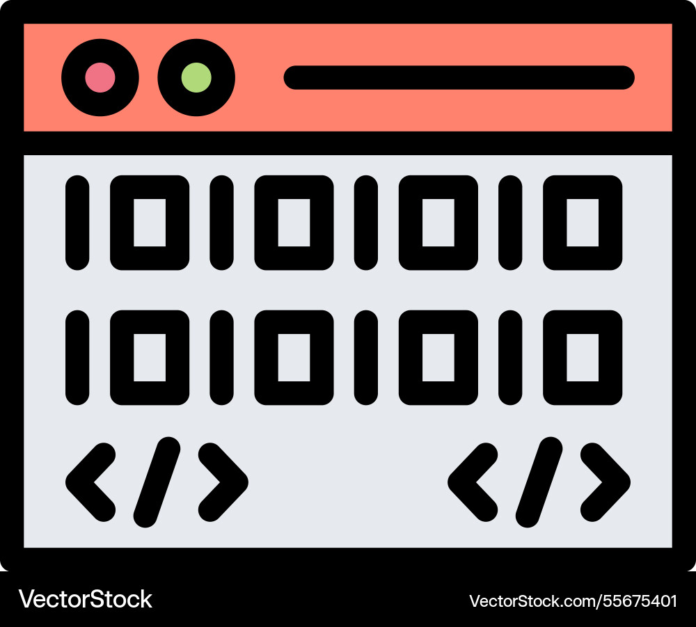 Coding icon design vector image