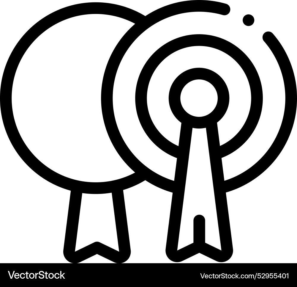 Cymbals icon thin linear style design isolated Cymbals icon thin linear style design isolated vector image