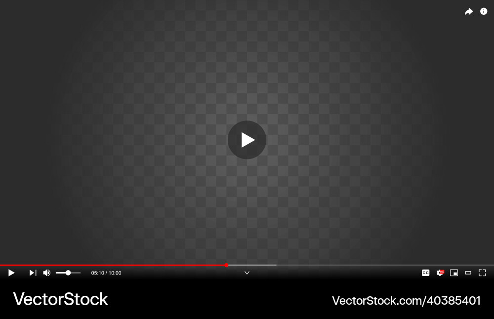 Desktop web video player Vector Image