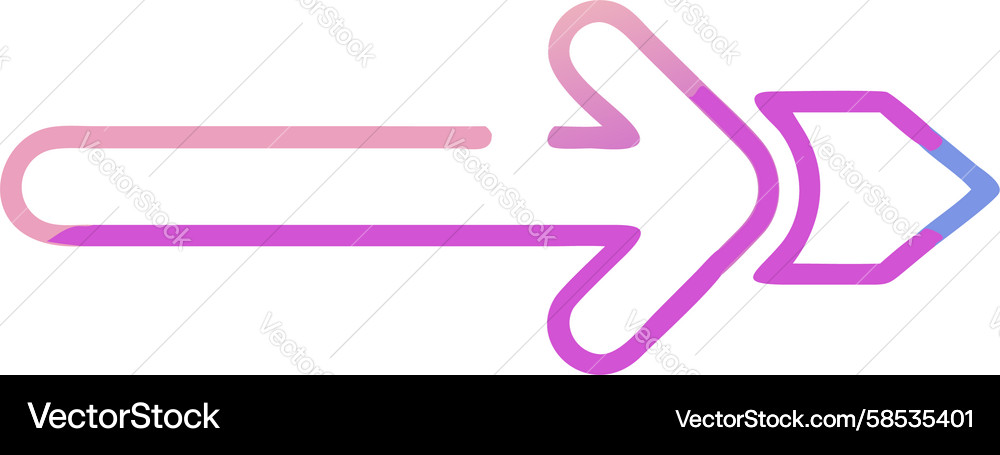Dynamic Curved Arrow Icon Vector Image