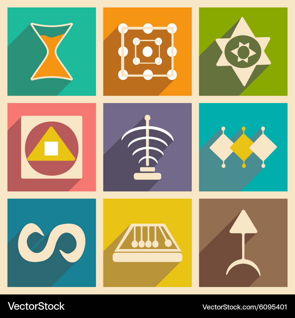 Flat with shadow concept and mobile application Vector Image