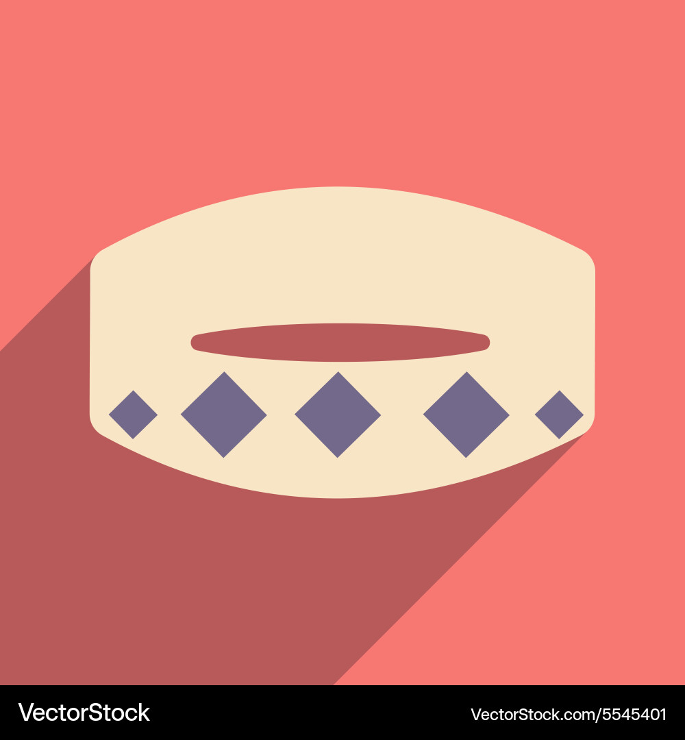 Flat with shadow icon and mobile application vector image