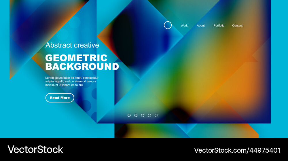 Geometric elements - squares and triangles Vector Image
