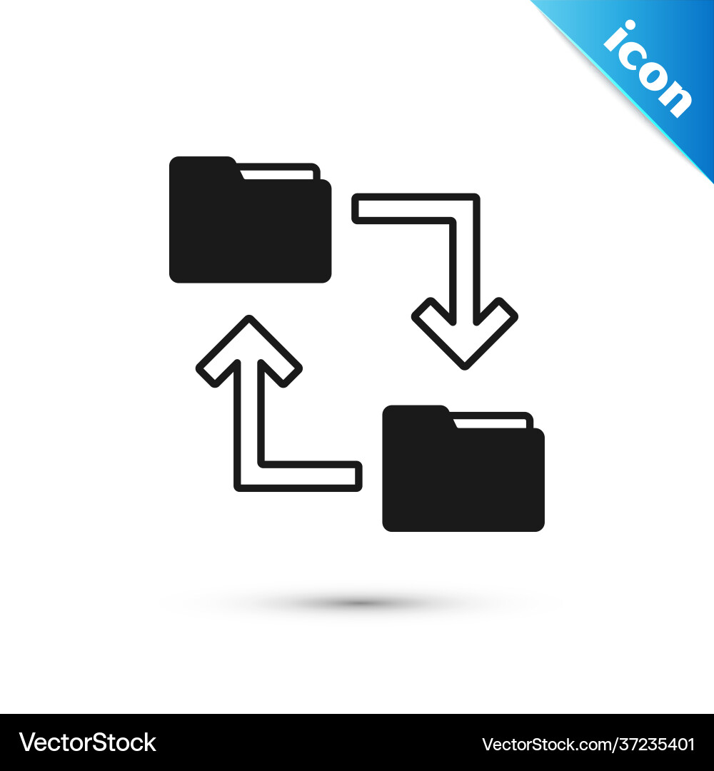 Grey cloud storage text document folder icon Vector Image