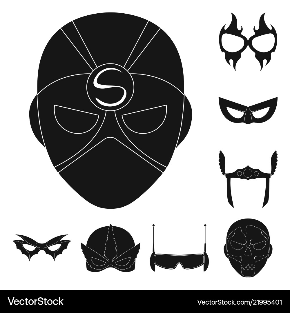 Isolated object of hero and mask symbol Isolated object of hero and mask symbol vector image