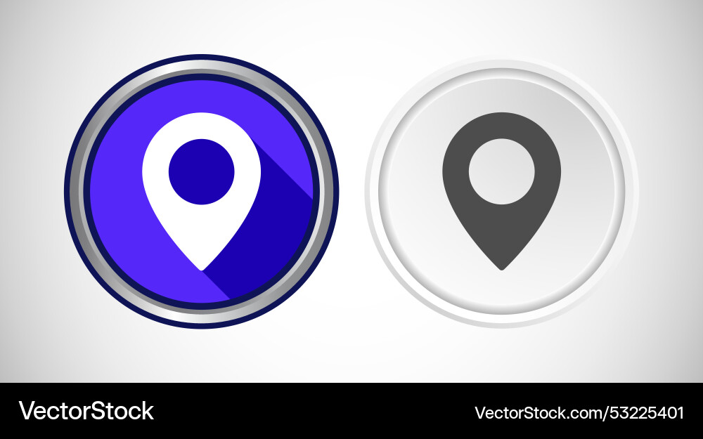 Map pointer location icon button set design Vector Image