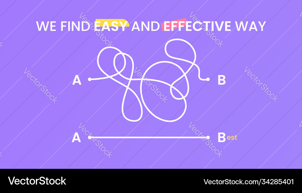 Path to Success: Route Visualization Vector Image