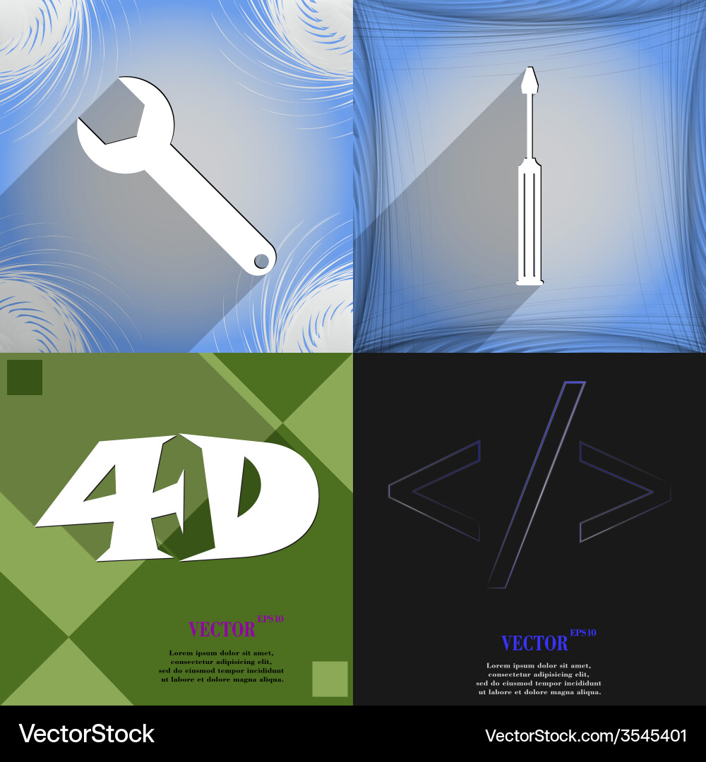 Set of abstract backgrounds with different web Vector Image