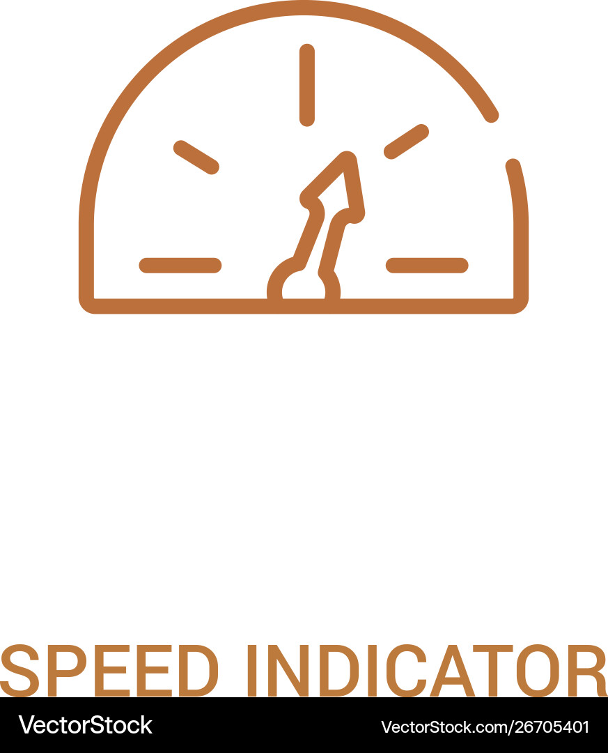 Speed indicator concept 2 colored icon simple vector image