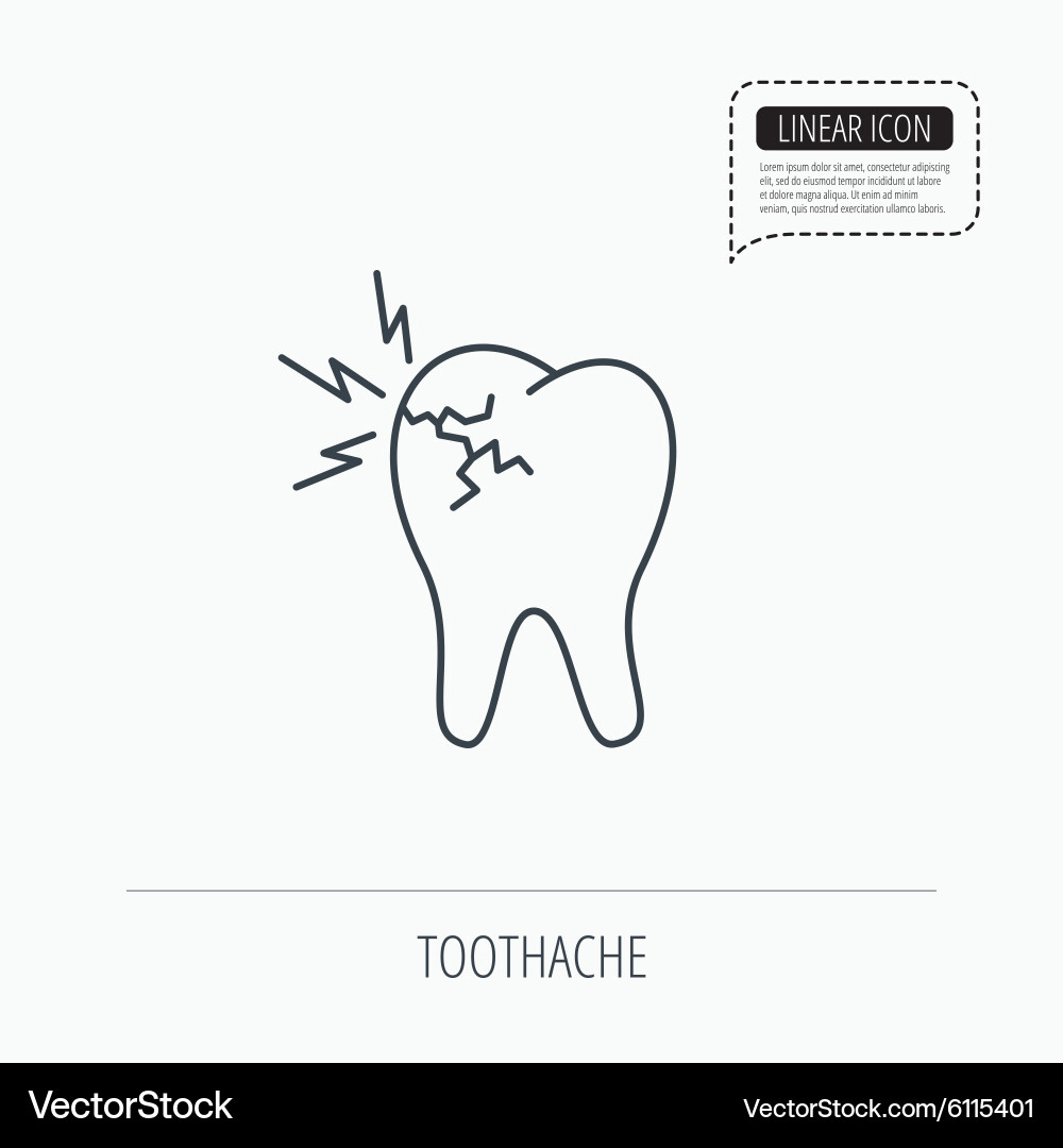 Toothache ikone zahngesundheit sign vektorbild