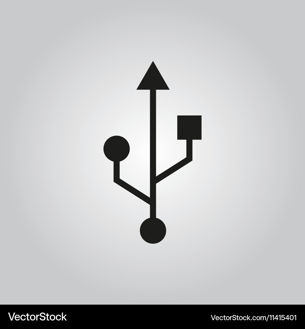 Usb icon transfer and connection data symbol vector image