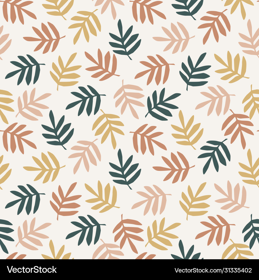 Abstract Leaf Pattern Vector Image