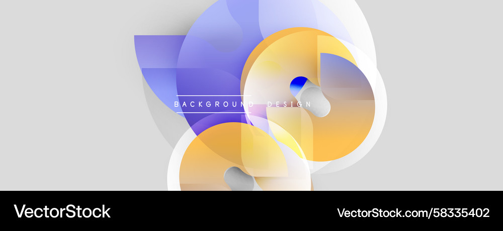 Abstract shapes overlap creating dynamic Vector Image