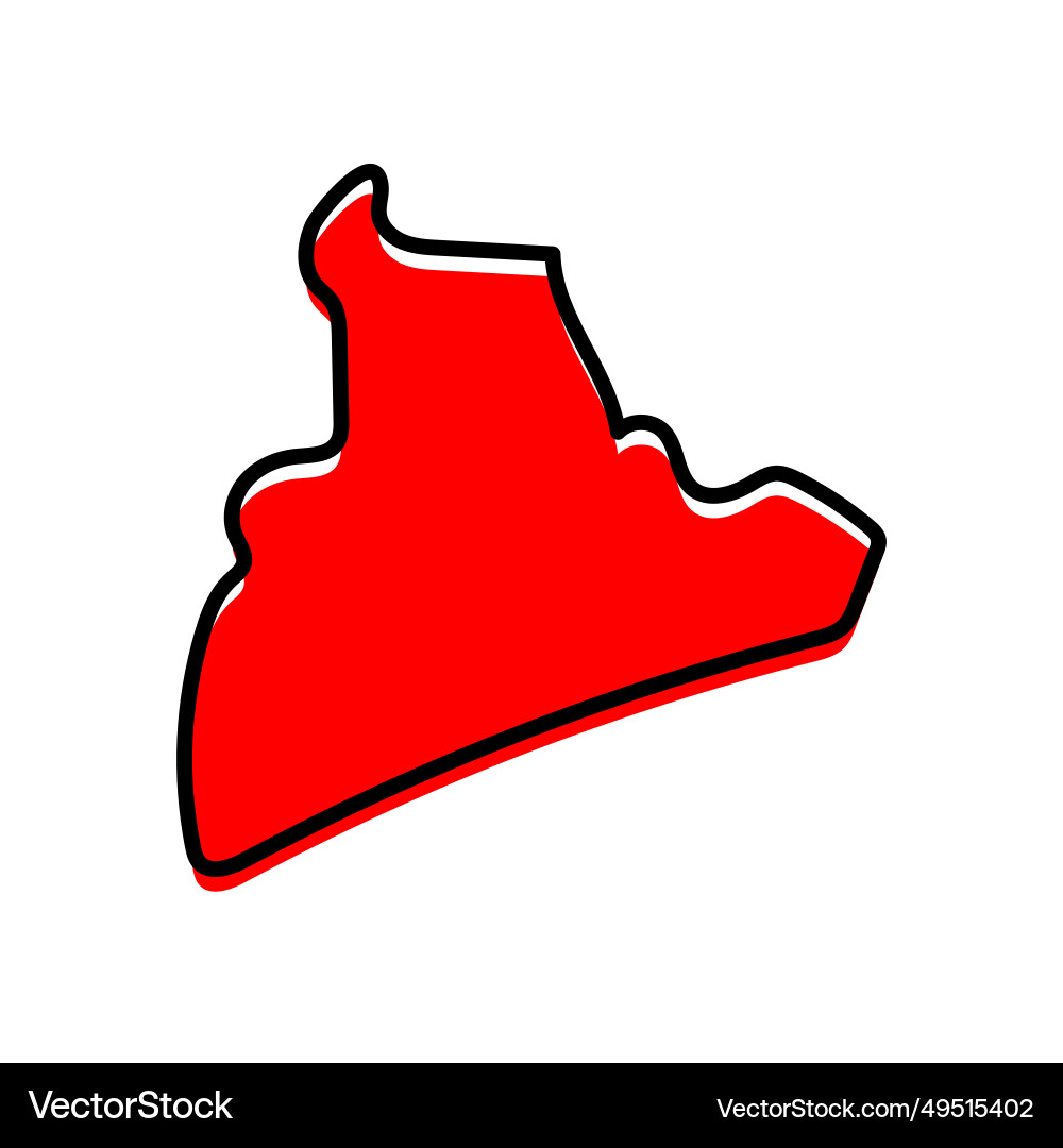 Bas-sassandra department of cote divoire map Vector Image