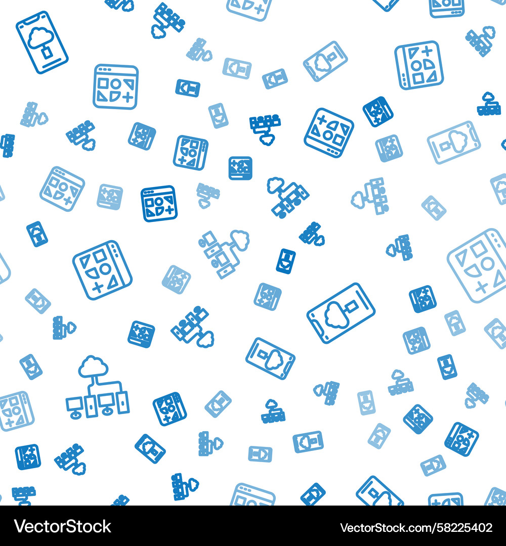 Cloud Network Data Pattern Vector Image