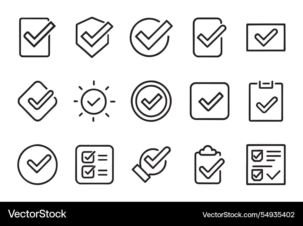 Containing check accept agree selected confirm vector image