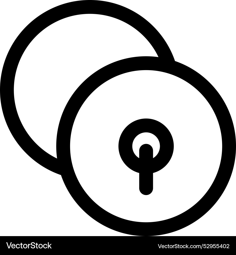 Cymbals icon thin linear style design isolated Cymbals icon thin linear style design isolated vector image