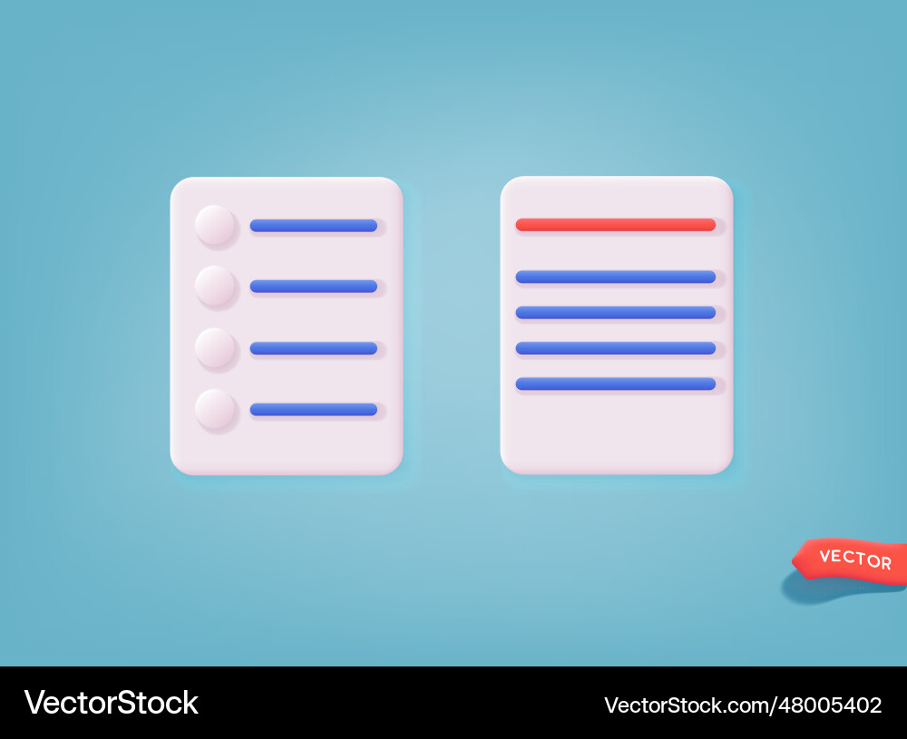 Documents papers icons 3d web Documents papers icons 3d web vector image